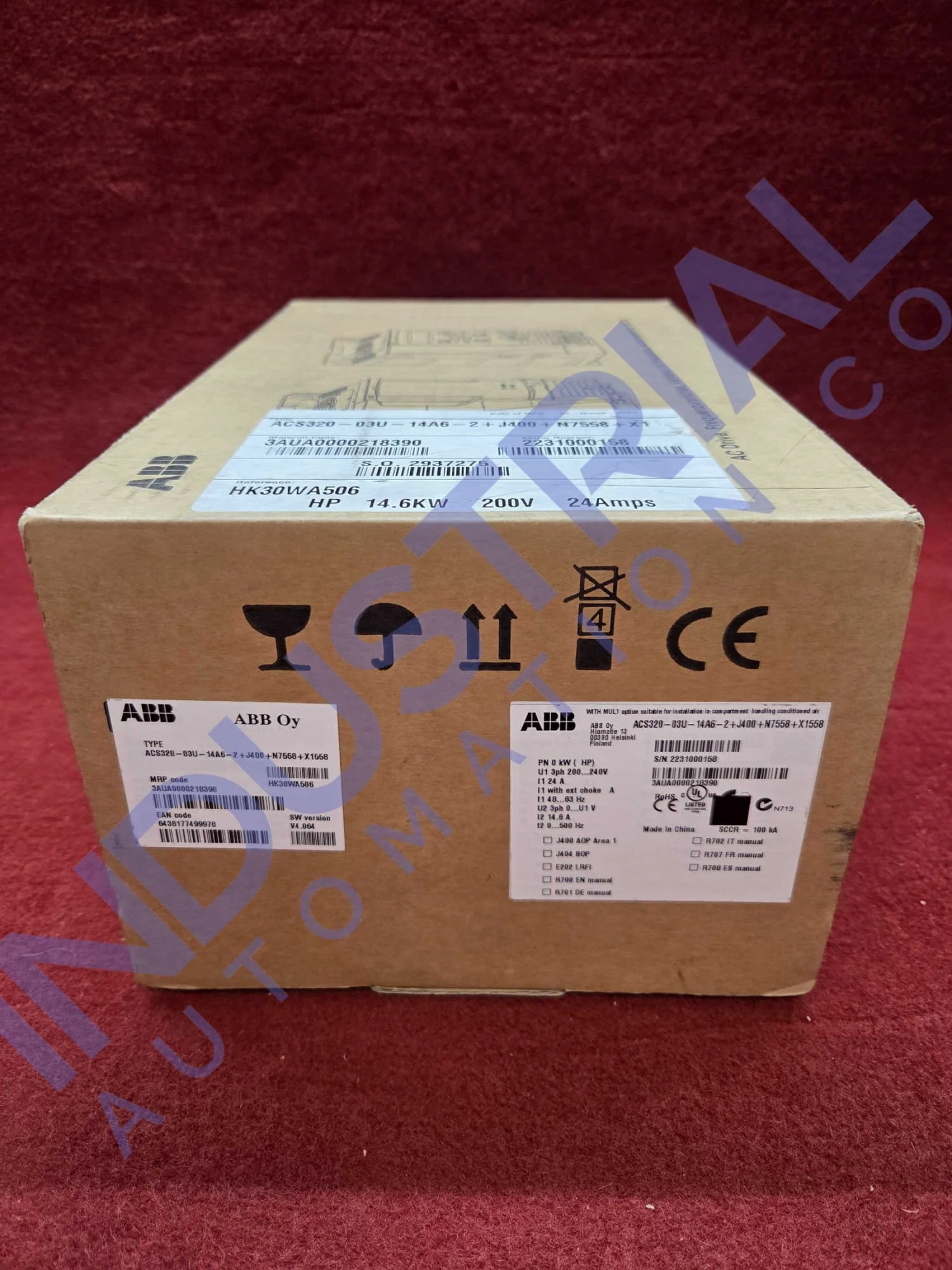 ABB ACS320-03U-14A6-2+J400+N7558+X1558