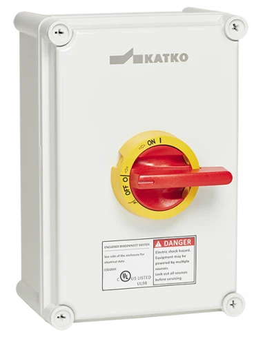 Altech KEM360UL98 Y/R POLYCARBONATE ENCL. SWITCH, 3 POLE