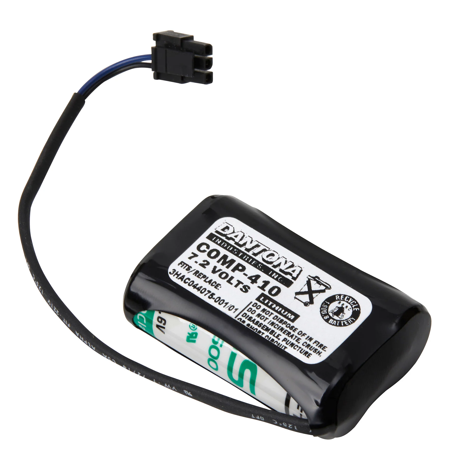 Replacement Battery for the ABB 3HAC044500-001 - 7.2V 3600mAh Lithium