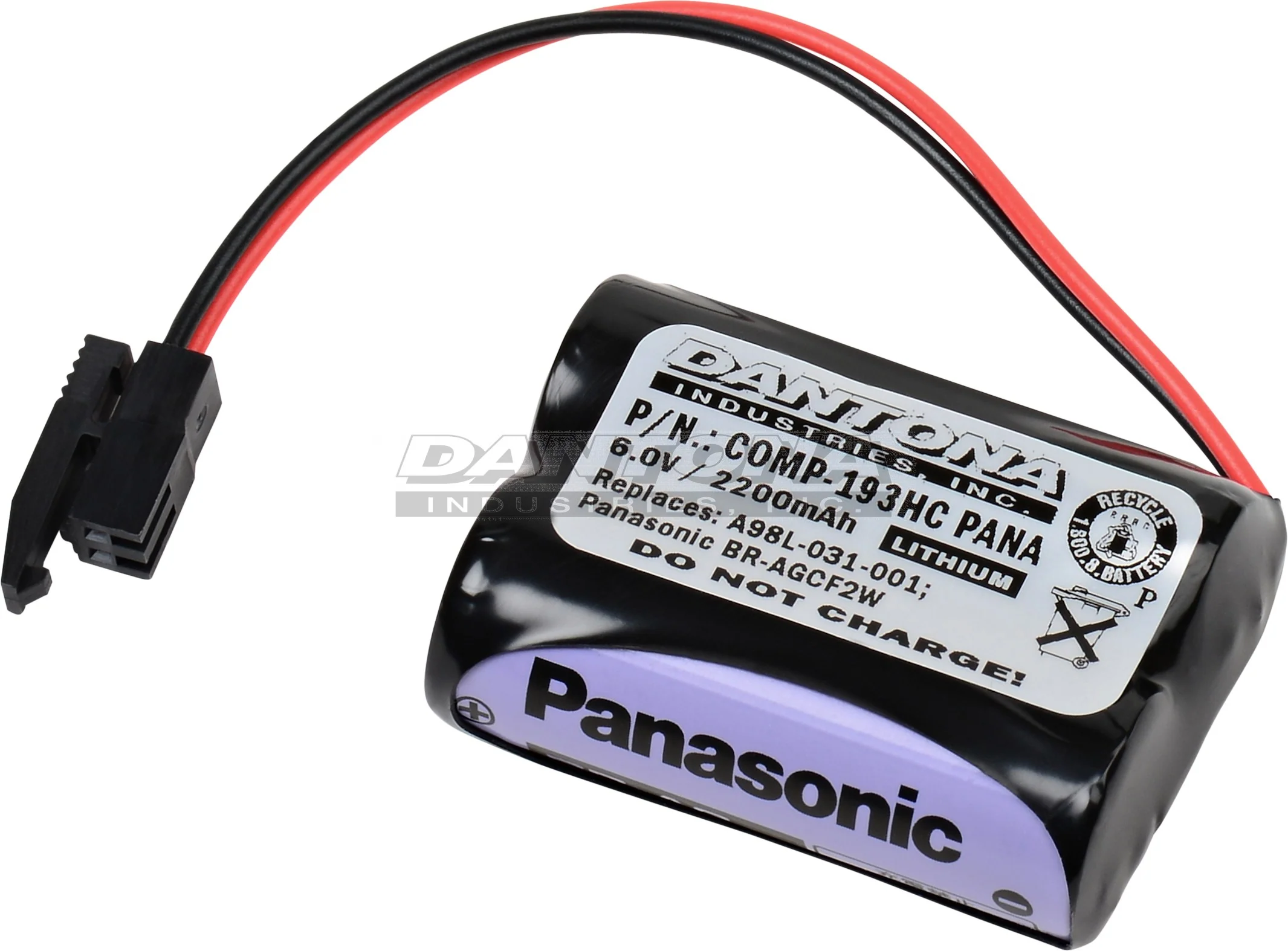 Replacement Battery for the GE Fanuc FC200102 - 6V 2200mAh Lithium