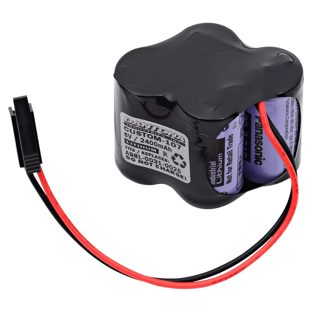 Replacement Battery for the GE Fanuc FC200103 - 6V 2900mAh Lithium